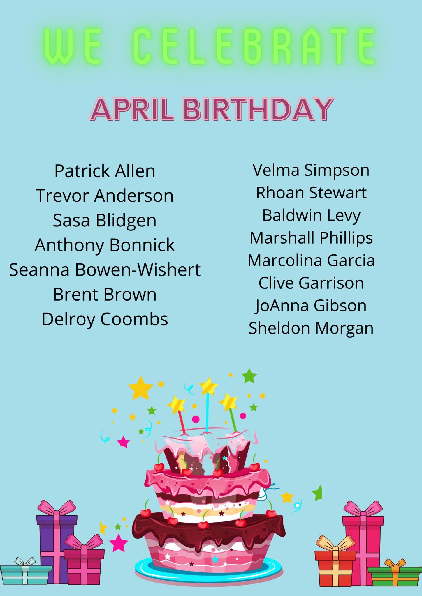 APRIL - Birthday Friday - West Indian Social Club - Every Month - For Everyone
