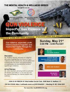 Wheeler Health & West Indian Social Club of Hartford - Mental Health and Wellness Series - Gun Violence - Impact of Gun Violence in the Community
