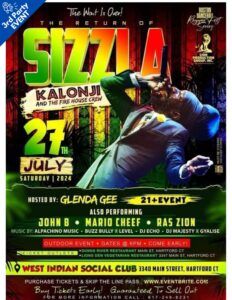 3rd Party Event -2024 The Return of Sizzla Kalonji - Hartford CT - Lion Production Group, Inc.