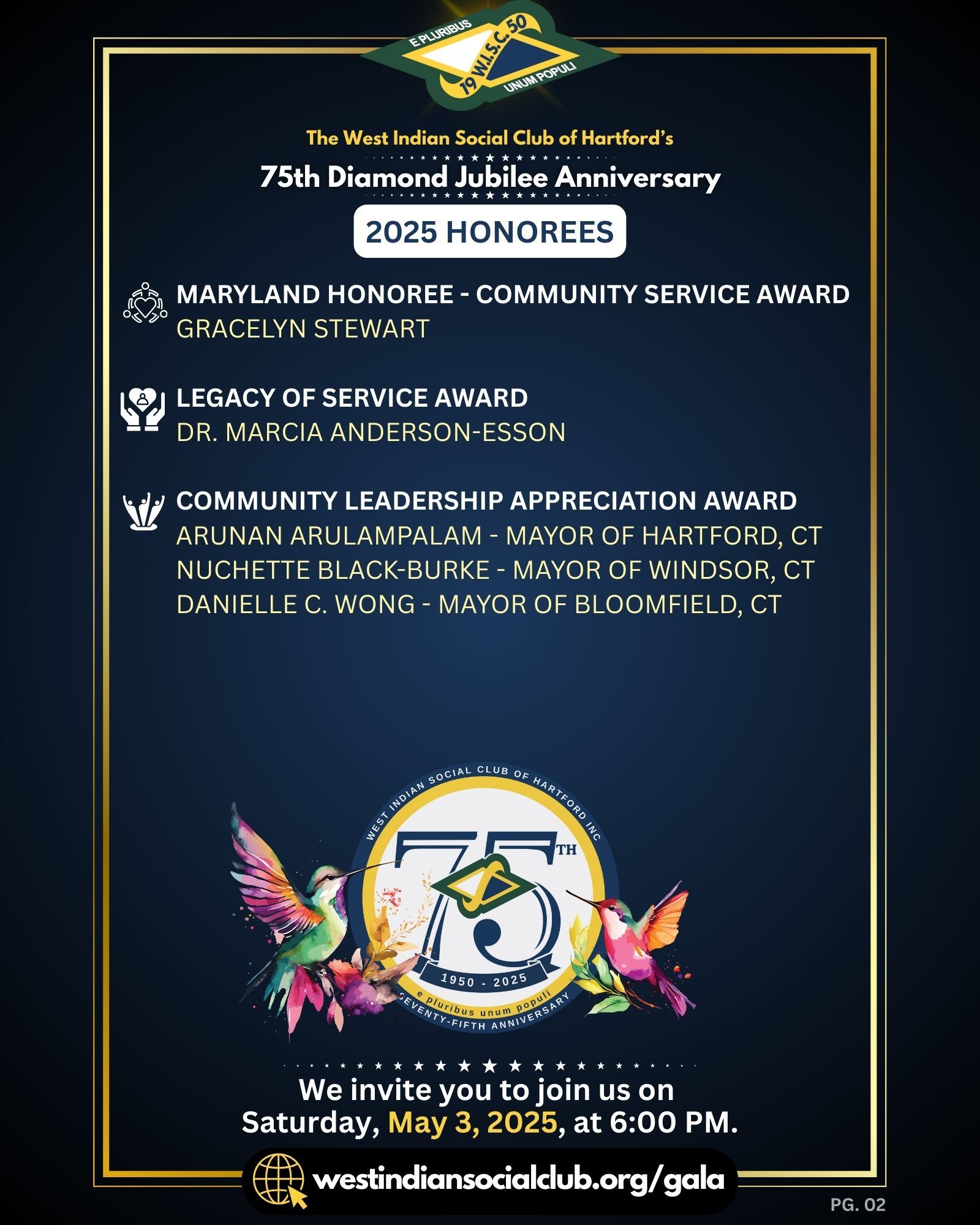2025 Honorees - 75th Diamond Jubilee - Anniversary Gala - Page 02