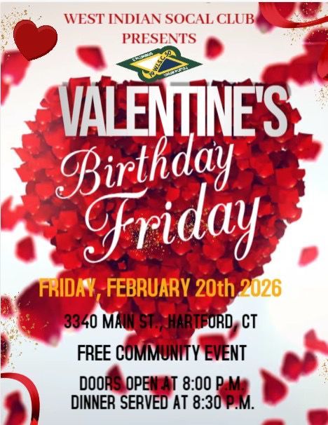 Birthday Friday - Valentines Theme 2026 - Red/White