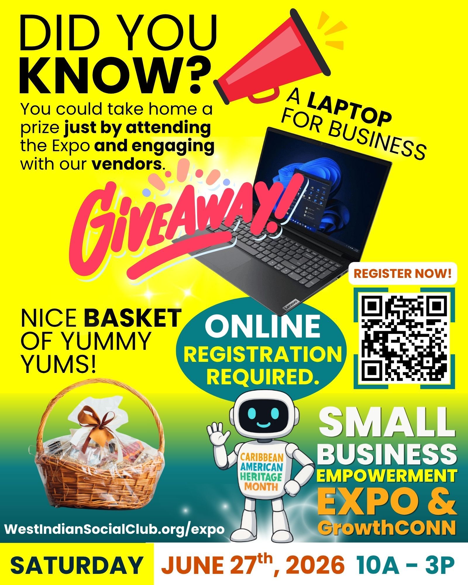 Giveaway - Small Business Expo & GrowthCONN Prize - West Indian Social Club of Hartford, Inc.
