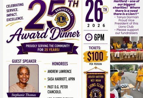 EXTERNAL -Greater Hartford West Indian Lions Club - 25th Anniversary Award Dinner